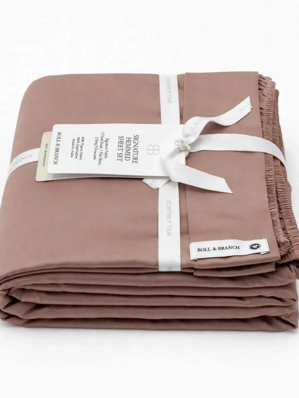 Boll & Branch PLUM CALIFORNIA KING Signature Hemmed 4 PCS Sheet Set